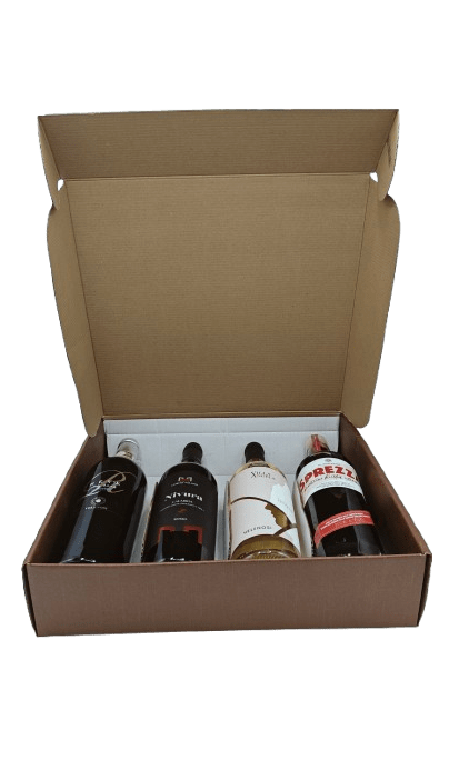 Coffret marron pour vin/spiritueux