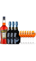 Pack - Apérol, 3 Prosecco, 6 Verres - Apéritif italien