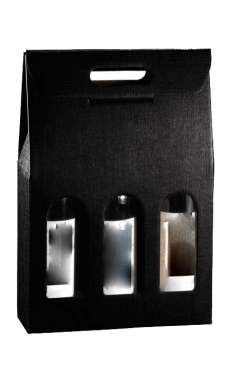 Coffret cadeau avec ouverture pour 3 bouteilles de vin/spiritueux italien