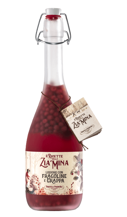 Liquore al Fragoline con grappa Zia Mina