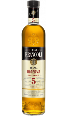 Grappa 5 Anni Riserva - grappa réserve (Piémont) Grappa 5 Anni Riserva - grappa réserve (Piémont)