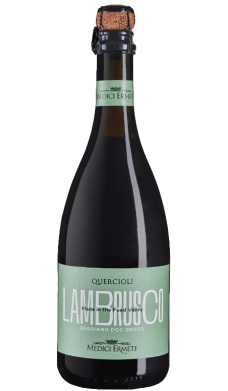 Quercioli Reggiano Lambrusco Rosso Secco - droge Italiaanse mousserende rode wijn (Emilia-Romagna) Quercioli Reggiano Lambrusco Rosso Secco - droge Italiaanse mousserende rode wijn (Emilia-Romagna)