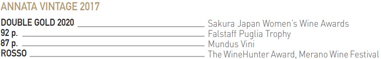 Récompenses Salice Salentino Ris. 2017